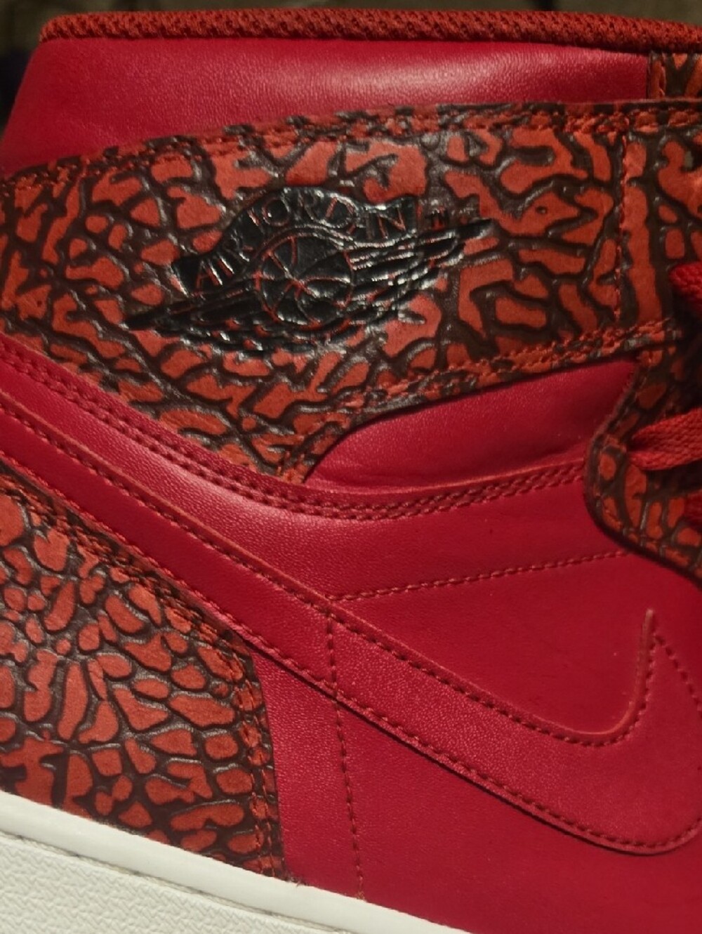 Nike Red High-Top Jumpman Sneakers - Picture 8 of 15